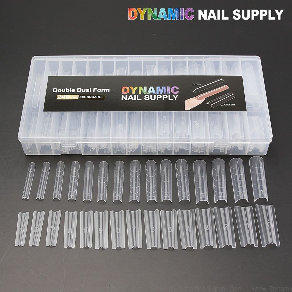 Double Dual Nail Forms for Cleaner Underside Extensions