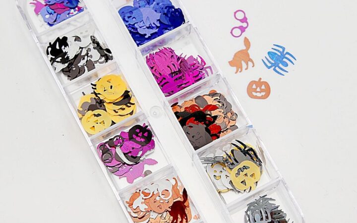 Halloween Nail Glitter Flakes: Salon Service Workflow