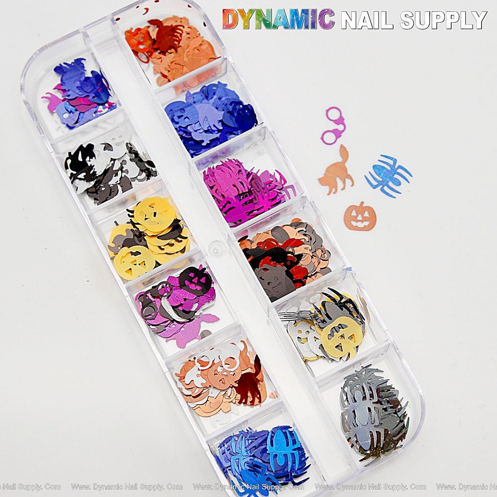 Halloween Nail Glitter Flakes: Salon Service Workflow
