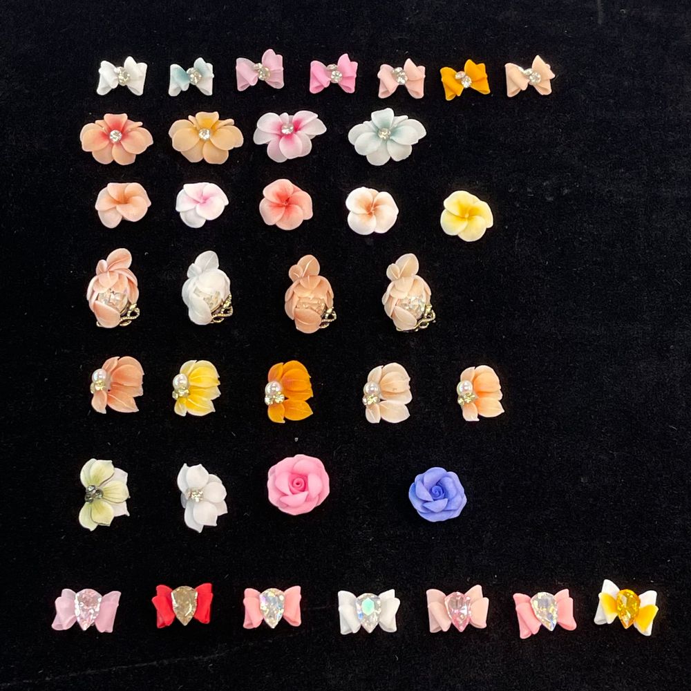 handmade acrylic 3D nail flowers - 5