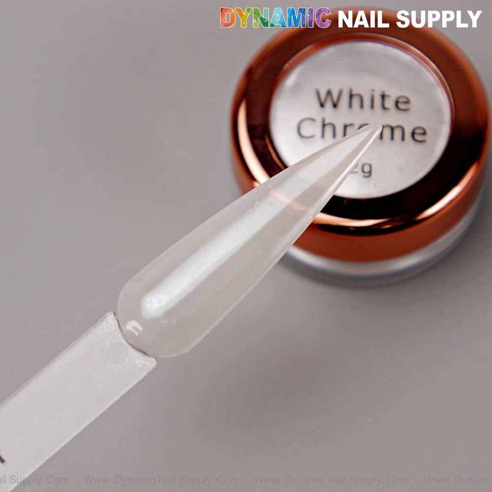 pearl white chrome powder jar - 2