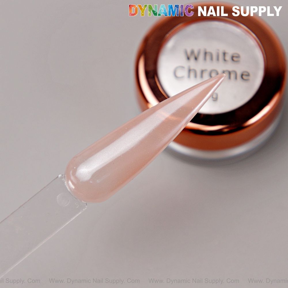 pearl white chrome powder jar - 3