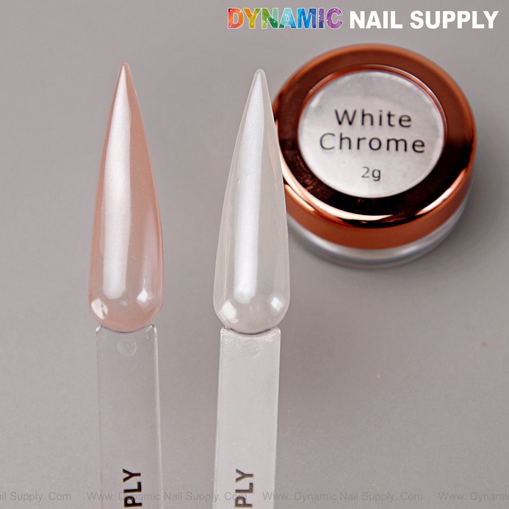 pearl white chrome powder jar - 4