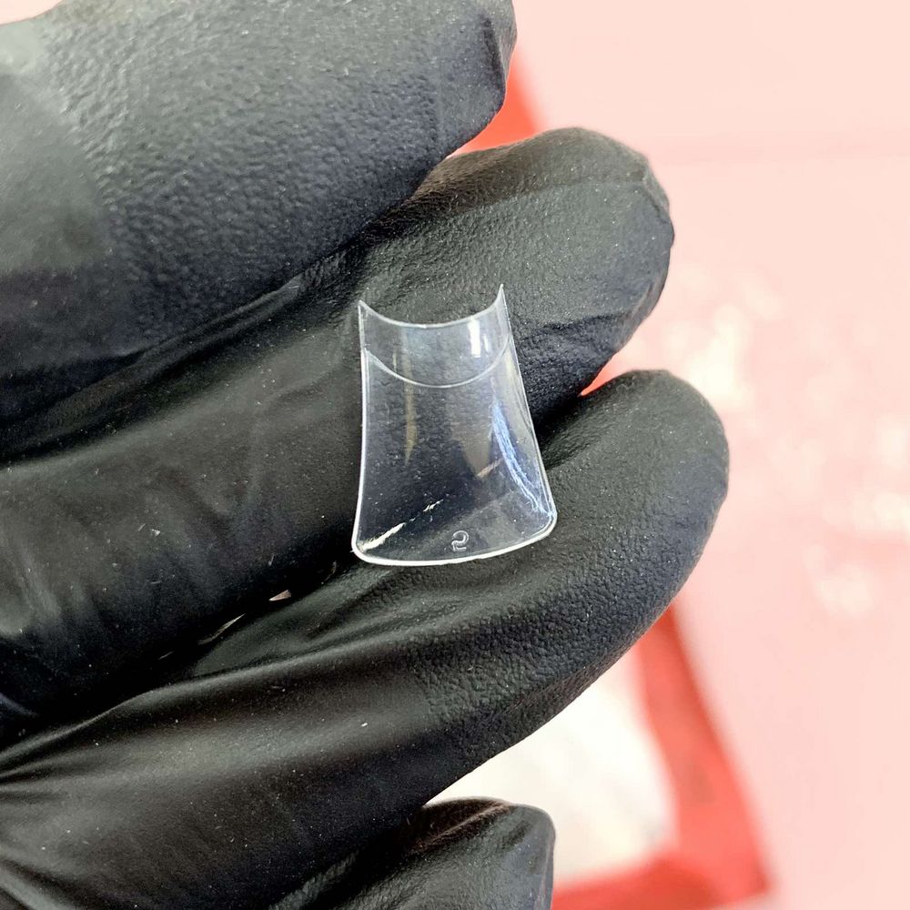 clear short duck nail tips - 4