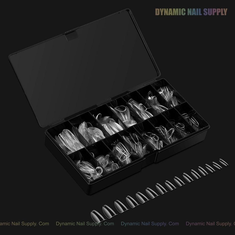 Natural round medium soft-gel tips box - 11